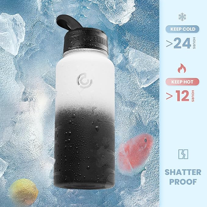 COKTIK 32oz Sports Water Bottle, Stainless Steel Water Bottle - Image 4
