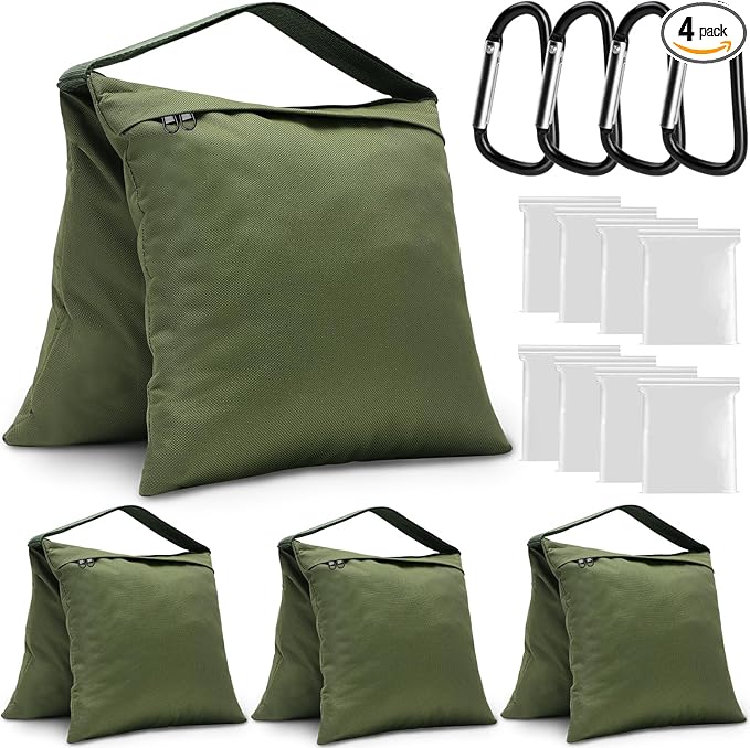 Aimosen 4 Packs Sandbags Military Green Weight Bags by Aimosen