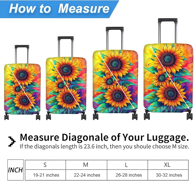 Luggage Cover Protector for 30-32 Inch Suitcases, TSA Approved Elastic Travel - Image 2