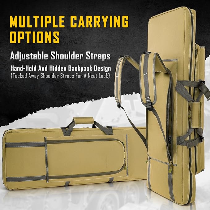 DULCE DOM 32/36/42/48/52 inch Double Rifle Case Soft Gun Bag - Image 6