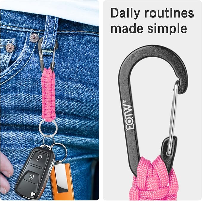 EOTW Paracord Keychain for Men Women Paracord Carabiner Backpack Keychain - Image 3