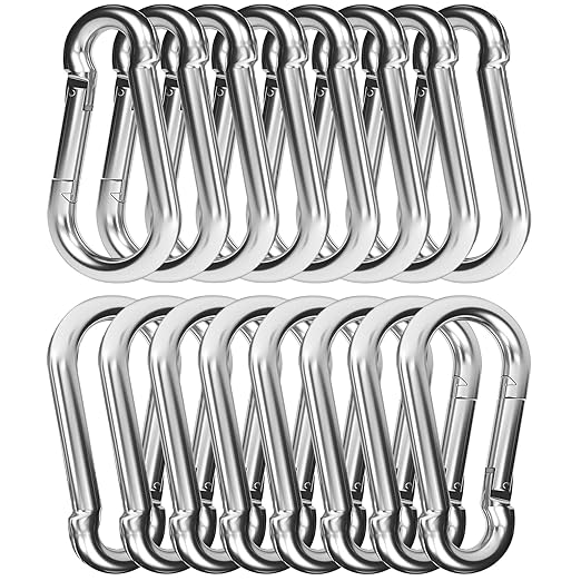 EPHECH 30PCS 3" Heavy Duty Spring Snap Hook, M8 5/16" Galvanized Steel Snap by EPHECH