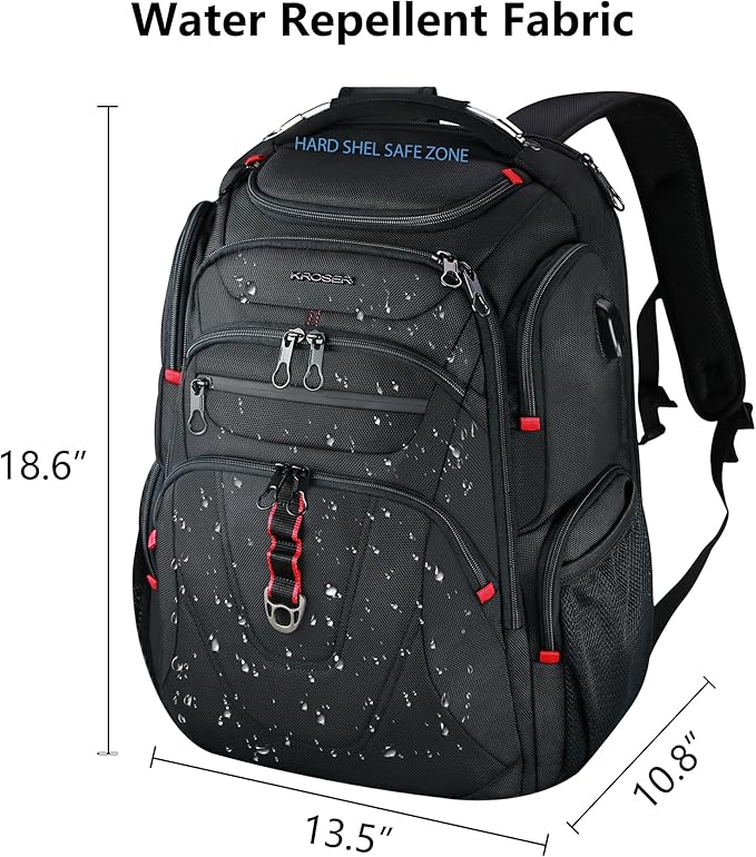 KROSER TSA Friendly Travel Laptop Backpack 17.3 inch XL Computer Backpack - Image 2