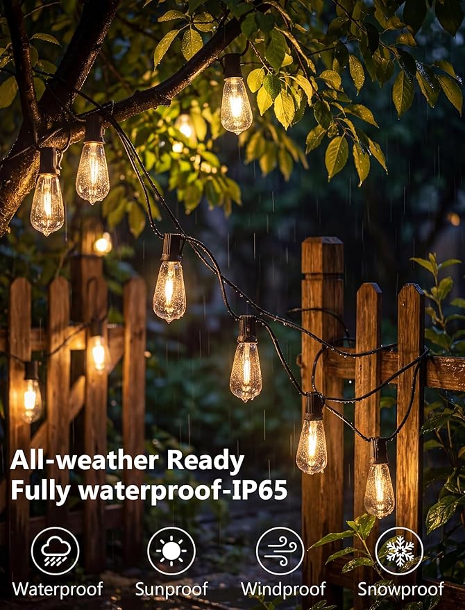 20FT LED Outdoor String Lights, Edison Lights Outdoor String - Image 4