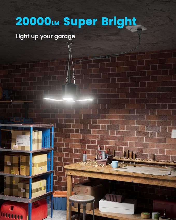 2-Pack Motion Sensor Garage Lights Plug in, 200W Super Bright Motion Activated - Image 7