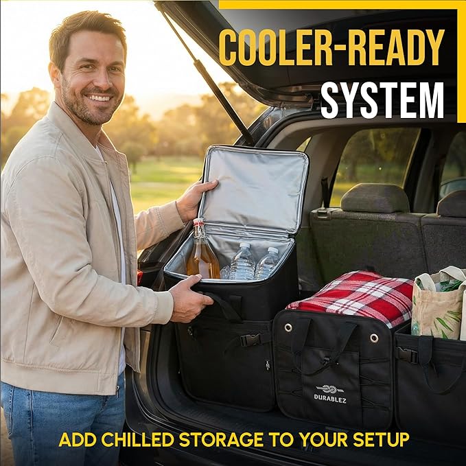 Car Cooler Bag for Trunk Organizer – Insulated Thermal Carrier for Groceries - Image 2