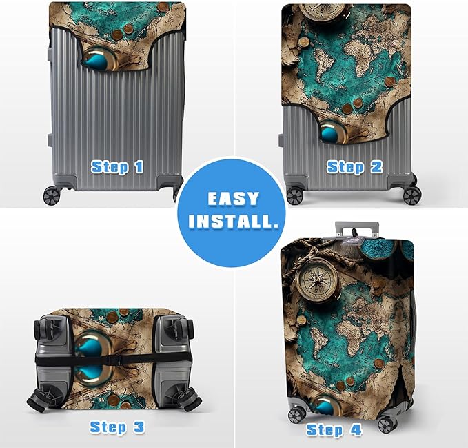 Luggage Cover Protector for 22-24 Inch Suitcases, TSA Approved Elastic Travel - Image 6