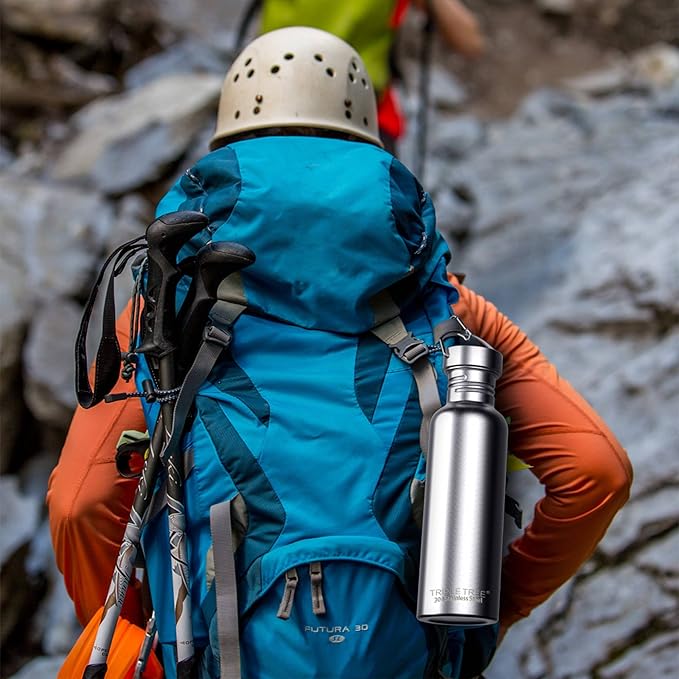 TRIPLE TREE 26 OZ Uninsulated Single Walled Stainless Steel Sports Water Bottle - Image 5