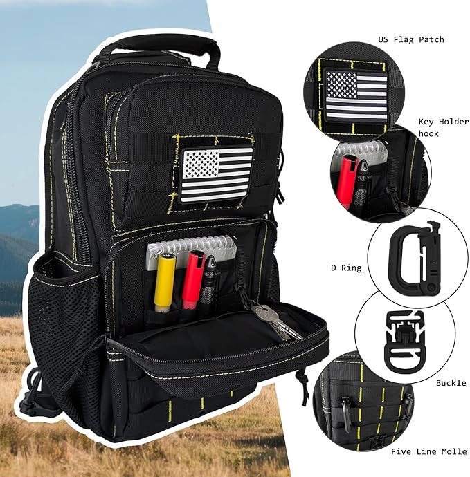 Rover Sling Pack Tactical Shoulder Sling Bag Backpack - Image 4