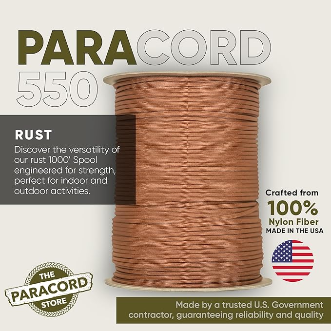 The Paracord Store | Type III 550 Paracord - 1000 FT Spool - Image 2
