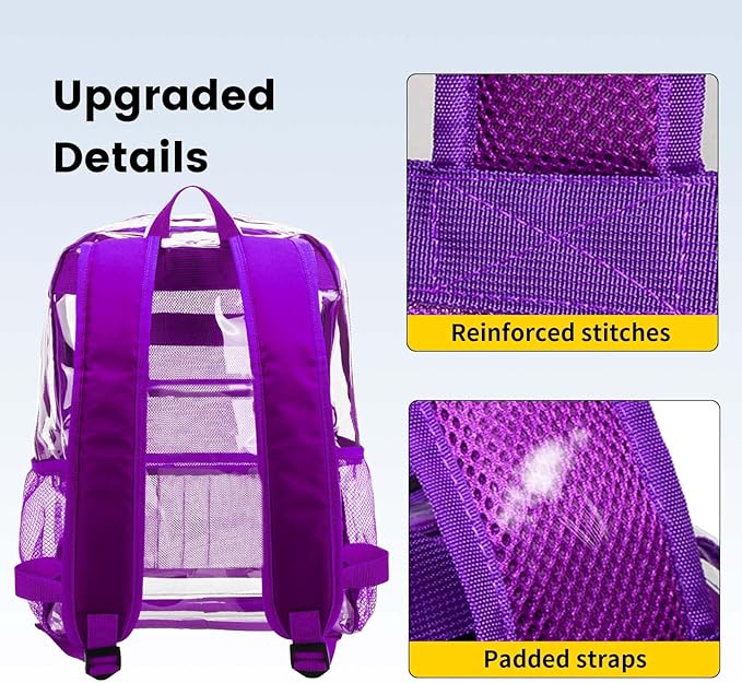Vorspack Clear Backpack Heavy Duty PVC Transparent Backpack - Image 4