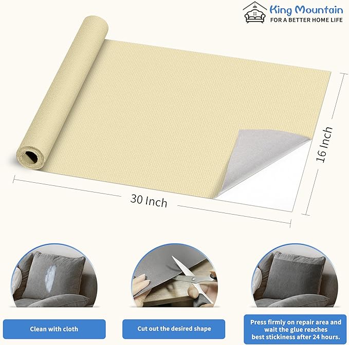 KING MOUNTAIN Canvas Repair Patch 16×30 Inch Self-Adhesive Waterproof Fabric - Image 4