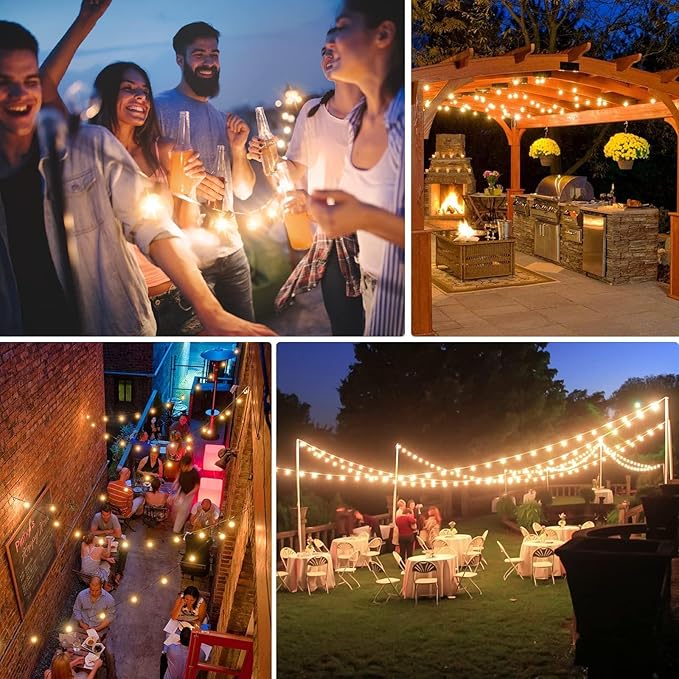 Brightever 200FT Outdoor String Lights Dimmable LED Outside Patio Lights - Image 7