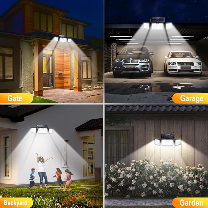MIHANI Solar Flood Lights Outdoor, 2500LM Motion Sensor Security Lights - Image 7