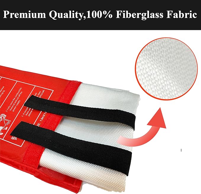 Crystal Lemon Fire Blanket 12-Pack, 39x39 Multi-Use Emergency Fire Suppression - Image 3