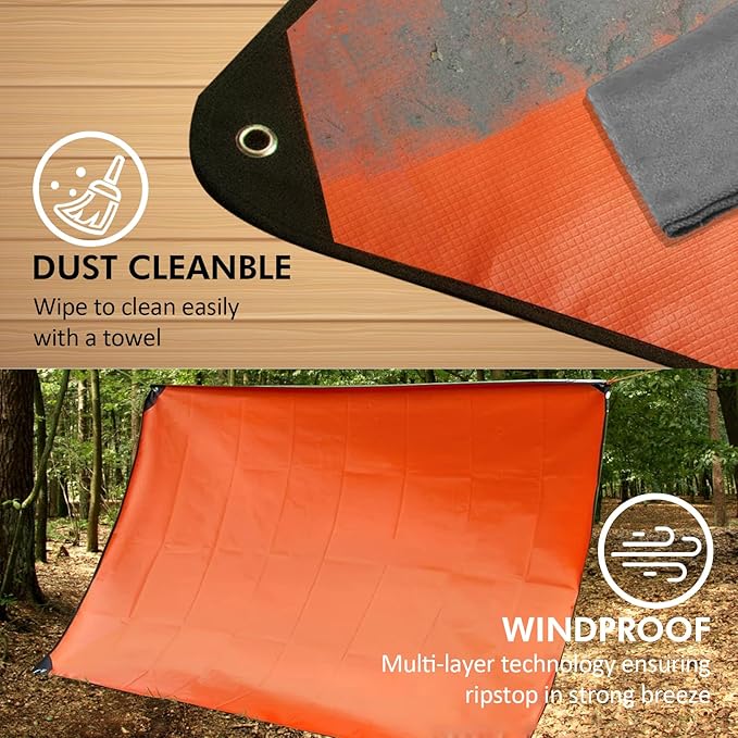 2 Pack Upgrade Survival Blanket – Insulated Thermal Reflective Tarp - Image 6