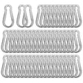 2.36'' Carabiner Clips, 1/4 Inch Heavy Duty Galvanized Steel Spring Snap Hook by HANDRERLEE