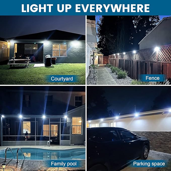 BAXIA TECHNOLOGY Solar Outdoor Lights Wireless Security Motion Sensor Solar - Image 2
