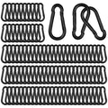 100 PCS 2.36'' Spring Snap Hook Carabiner, M6 1/4 Inch Galvanized Black Steel by HANDRERLEE