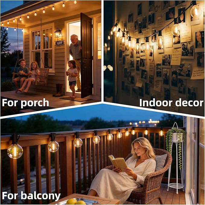 RTTY Outdoor String Lights 25 FT, G40 Led Patio Globe Lights - Image 7
