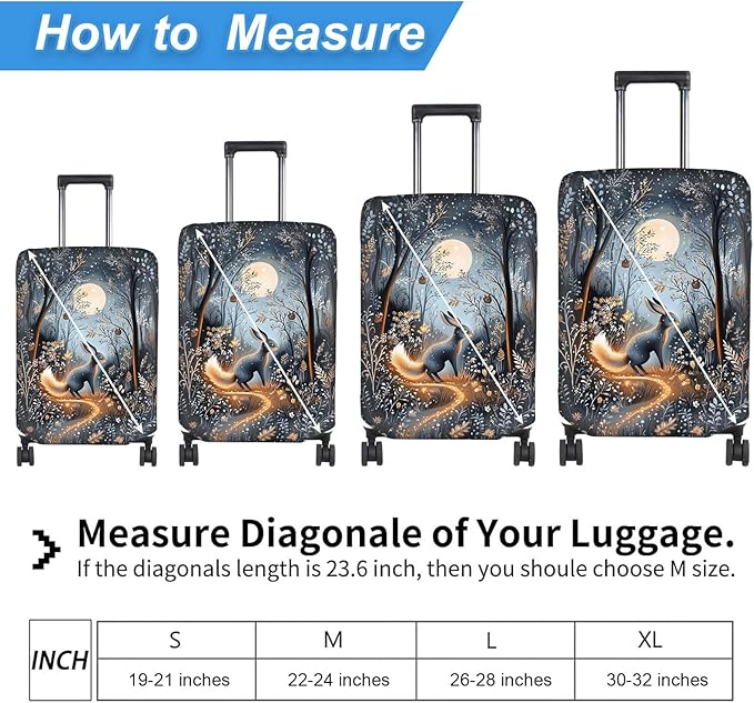 Luggage Cover Protector for 26-28 Inch Suitcases, TSA Approved Elastic Travel - Image 2