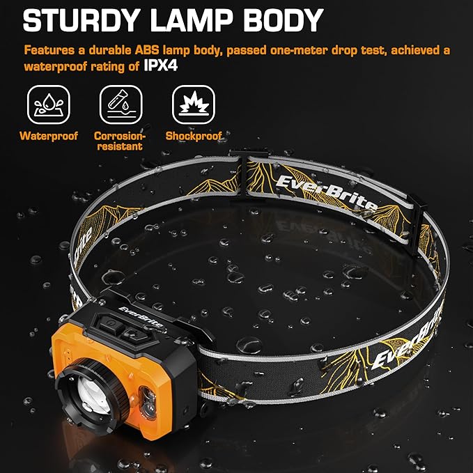 EverBrite 600 Lumen Headlamp, Rechargeable Headlight - Image 7