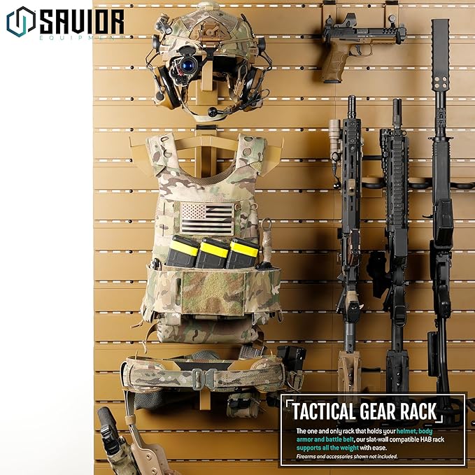 Savior Equipment Wall Rack System H.A.B Attachment Tactical Gear Wall Mount - Image 2