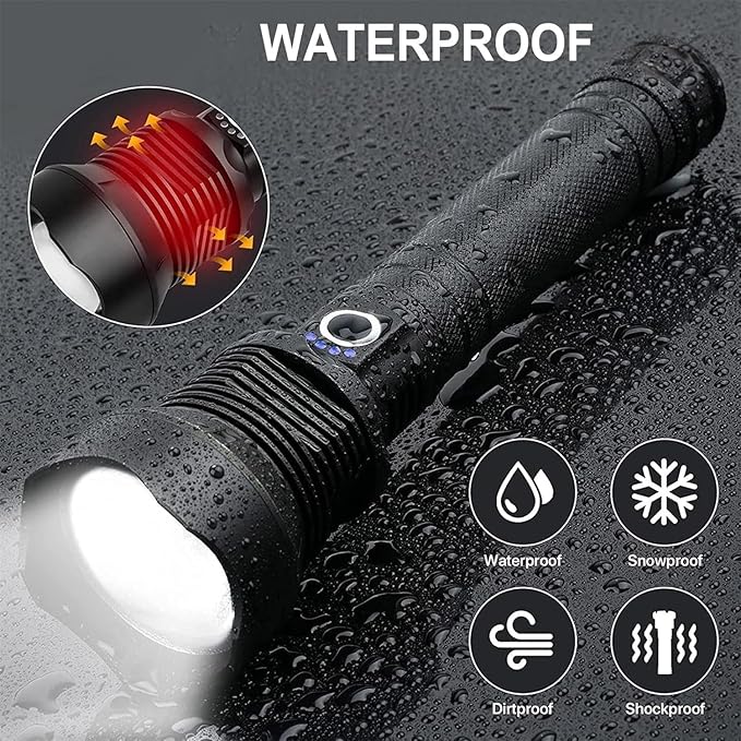 OMALIGHT Rechargeable LED Flashlight, 000 Lumens Super Bright Tactical - Image 4