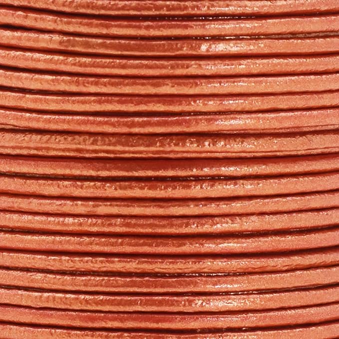 Mandala Crafts Round Genuine Copper Leather Cord - Image 3