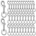 36 Pcs Swivel Snap Hooks, 2.76 Inch Heavy Duty Flag Clasp Single Ended Clip by MAQUITA