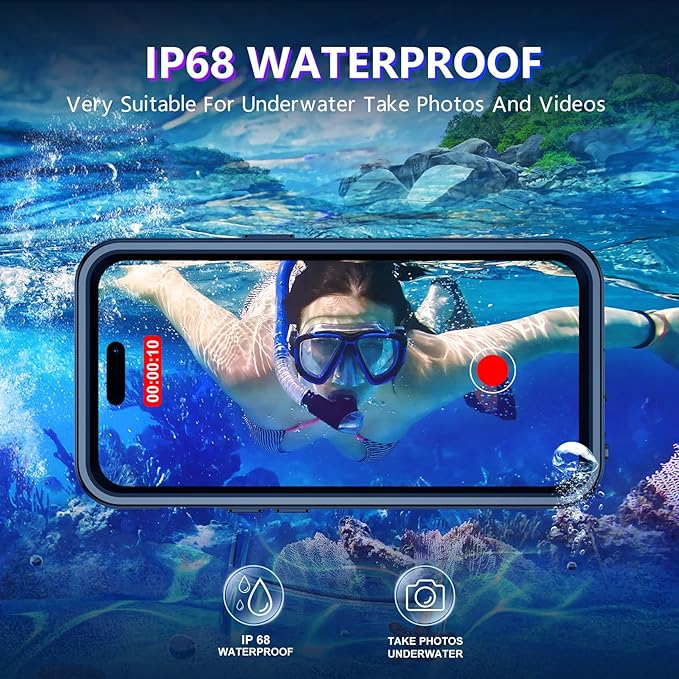 Temdan Compatible with iPhone 14 Pro Max Case Waterproof, Built-in Screen & - Image 3
