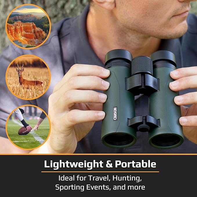 Carson RD Series 10x34mm Open-Bridge Waterproof Compact High Definition - Image 5