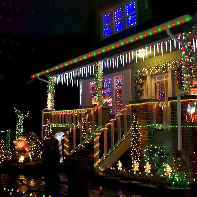 Solar Rope Lights, 2 Packs Total 66ft 200LED Solar String Lights, 8 Modes - Image 7