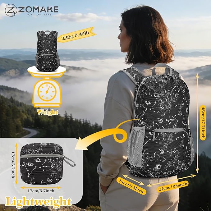 ZOMAKE Ultra Lightweight Hiking Backpack 20L, Packable Small Backpacks Water - Image 2