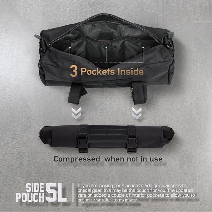 WYNEX Large Molle Pouch, Tactical Molle Bag Vertical Admin Pouch, Modular - Image 5