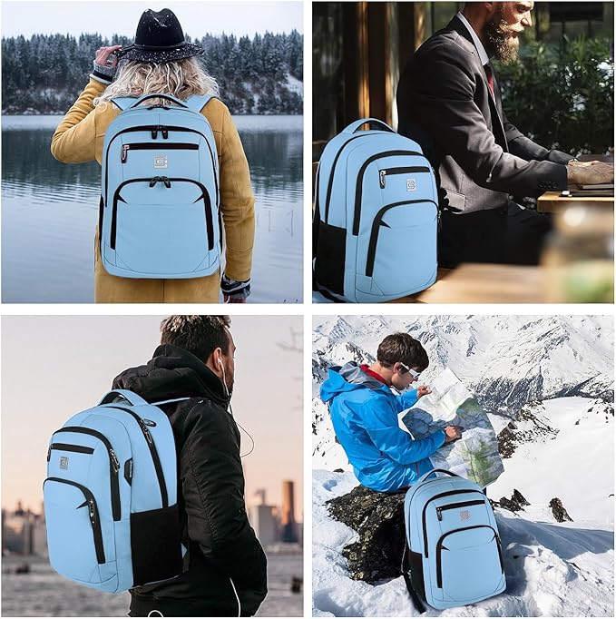 Volher Laptop Backpack, Business Travel Anti Theft Slim Durable Laptops Backpack - Image 7