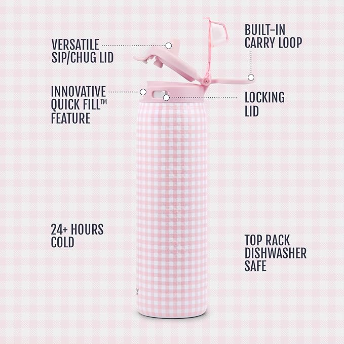 Ello Pop & Fill 22oz Stainless Steel Water Bottle - Image 3