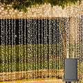 Solhice LED Curtain Lights Outdoor 50ft x10ft, 1000 LED Plug in Hanging String by Solhice