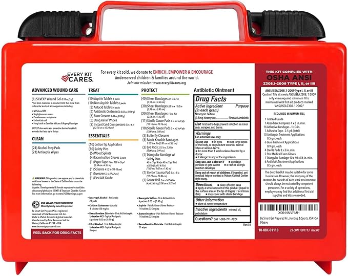 Be Smart Get Prepared OSHA/ANSI First Aid Kit - Image 8