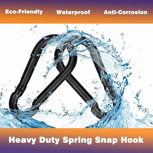 60PCS M8 Heavy Duty Carabiner Clip, 3Inch Snap Hook Quick Link Small Carabiner - Image 2