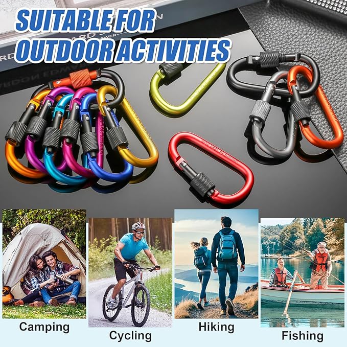 Cridoz Locking Carabiner D Ring Clips - Image 5
