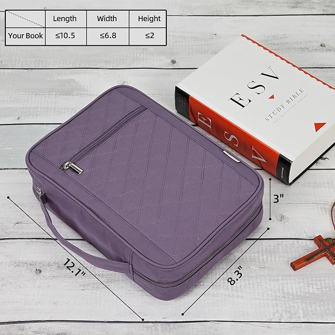 FINDCOZY Bible Cover for Women, Durable Carrying Book Case Church Bag for - Image 6