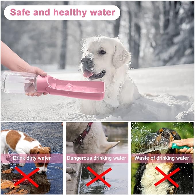 Portable Dog Water Bottle, Foldable Dog Water Bottle Leak Proof Dispenser - Image 6