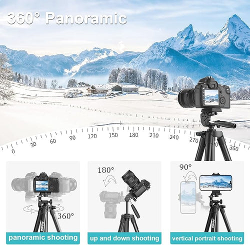 71" Camera Tripod, Versatile Cell Phone Tripod - Image 2