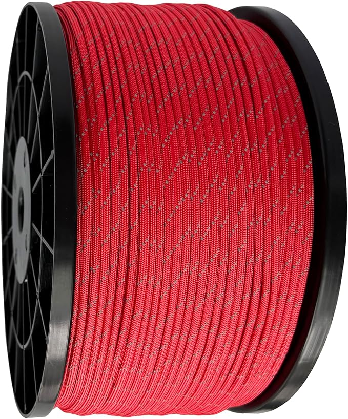 Reflective Paracord 550 lb, 7 Strand Paracord Rope 1000ft 4mm, Nylon Parachute - Image 2
