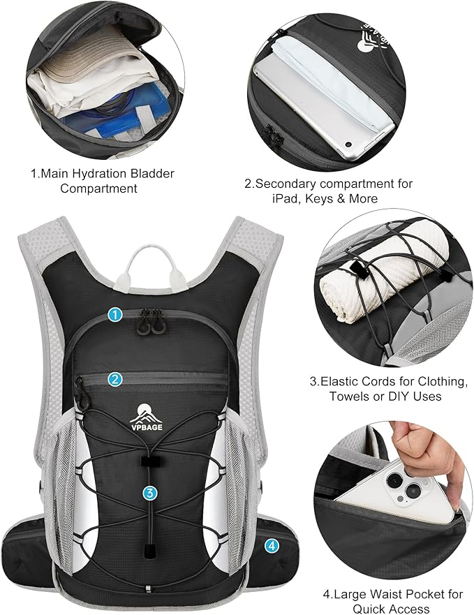Hydration Backpack with 2L Water Bladder - Image 3