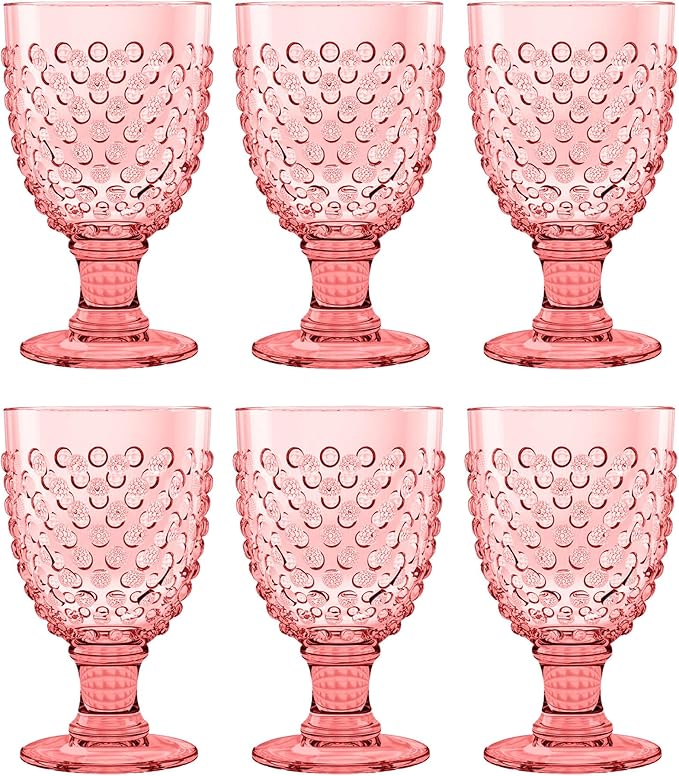 Hobnail Acrylic Wine Glass by AbodeHomewares-TheDesignDestinationforTabletopDrinkwareKitchenandPet