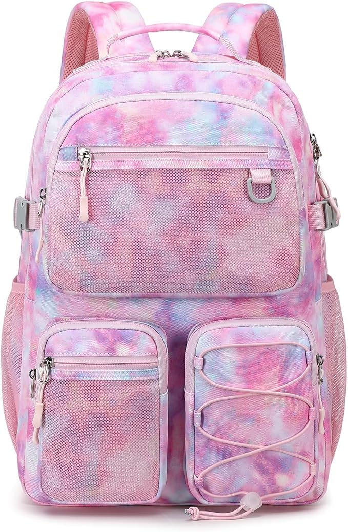Lohol Multi-Pocket Backpack for School College Travel, Heavy Duty Big Bookbag by Lohol