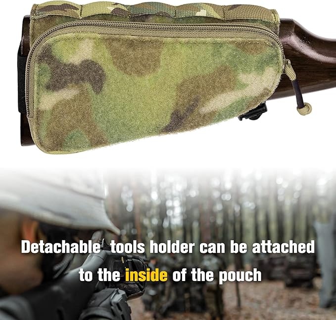 PETAC GEAR Tactical Buttstock Rifle Stock Pack/Adjustable Shell Holder Cheek - Image 3