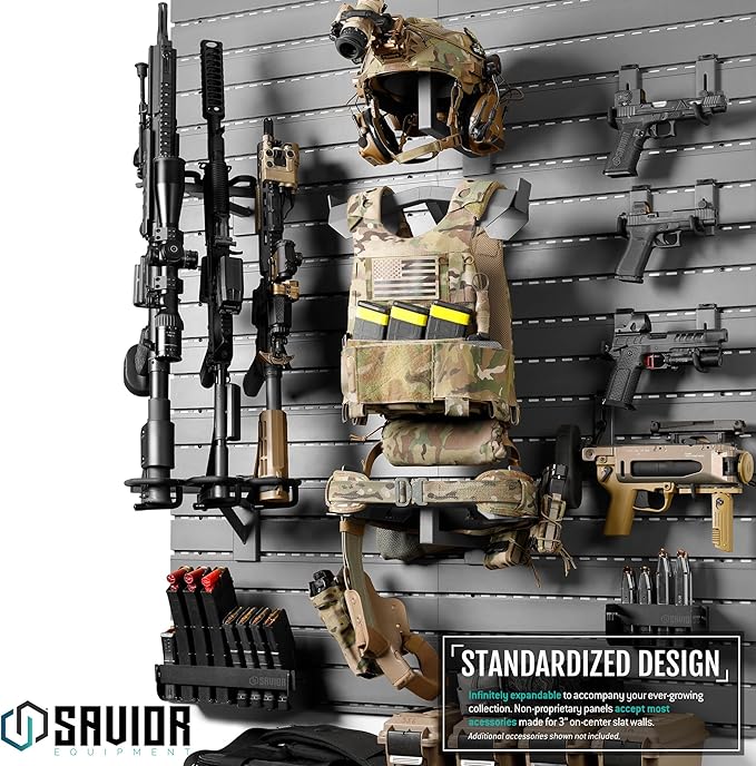 Savior Equipment Wall Rack System Tactical Vest Attachment Gear Wall Mount - Image 4